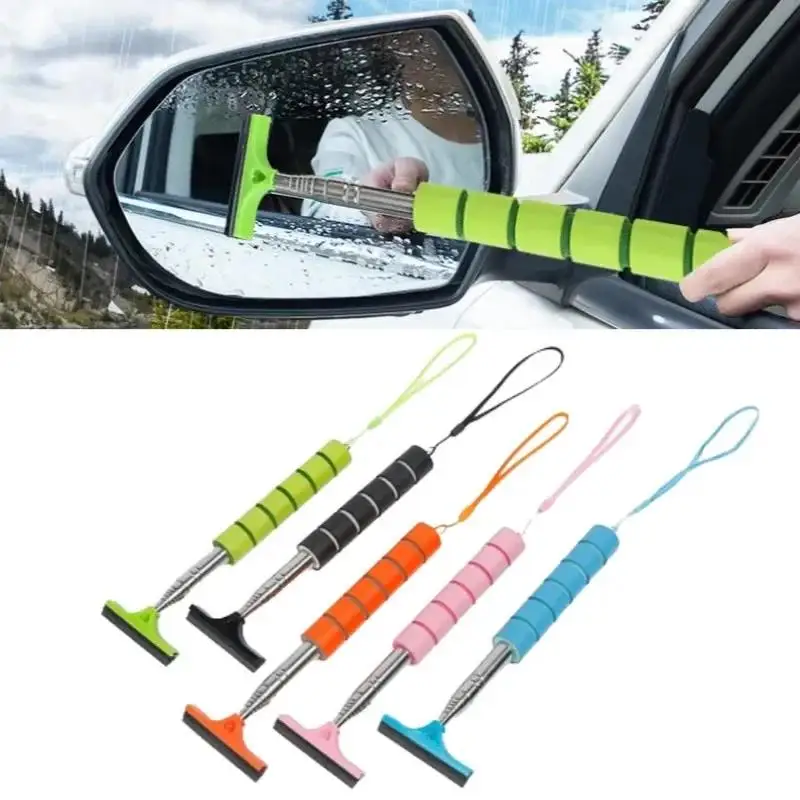 Multifunctional Car Rearview Mirror Telescopic Wiper Wiper Wash Car Window Front Windshield Rainproof Cleaning Brush Scraper