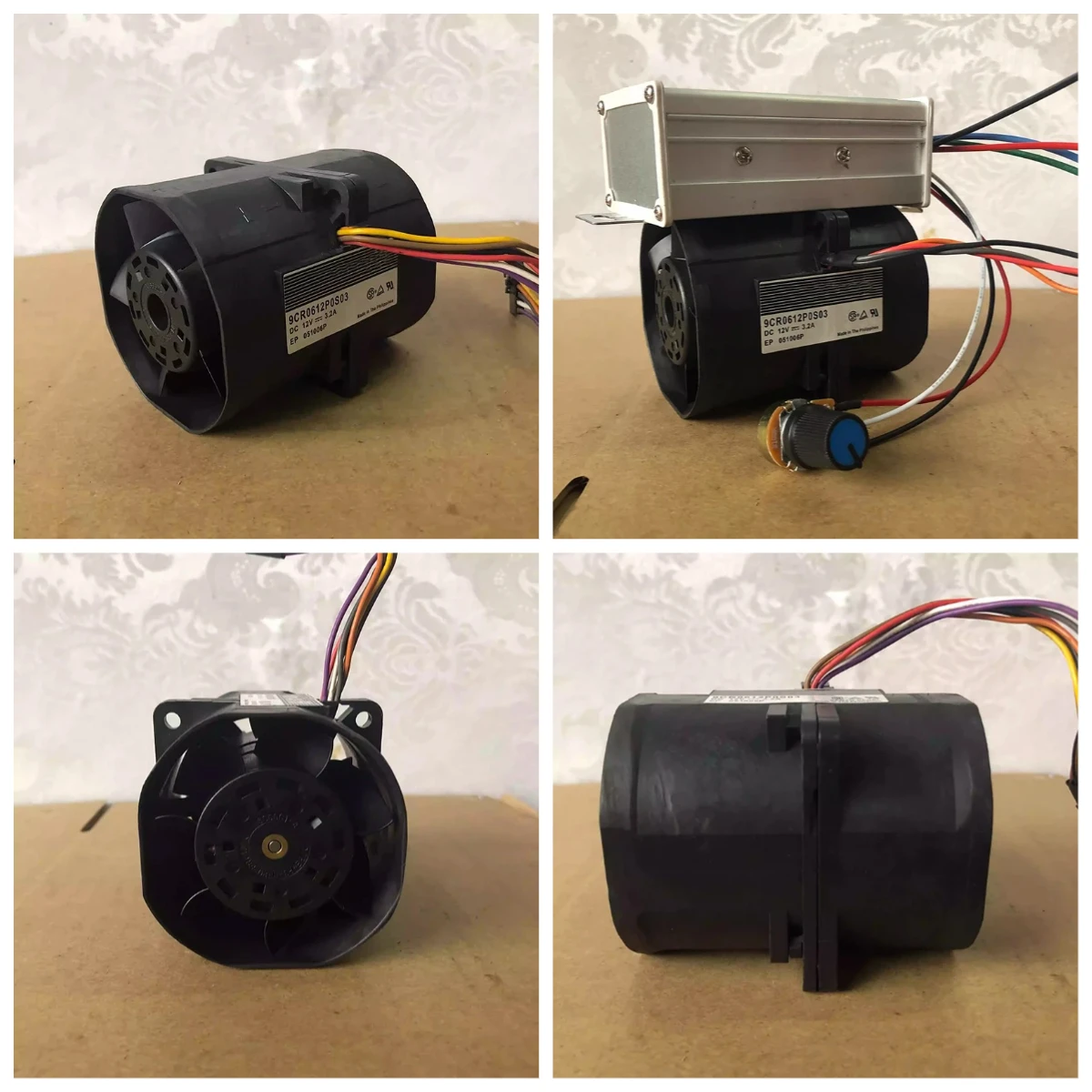 1PCS Auto Turbo Supercharger Boost Intake Round High Power Electric Turbocharger 12V 3.2A/4A Cooling Fan