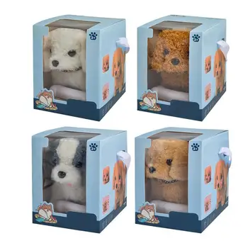 Realistische pluche simulatie slimme hond kinderen speelgoed kan lopen en bellen elektrische pluche robot hond peuter kerstcadeau 0-7