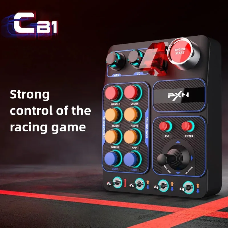 PXN CB1 Simulation Racing Zentrale Steuerung Box Multifunktionale Schlüssel Control Box RGB Für EURO Lkw Simulator Racing Spiel Zubehör