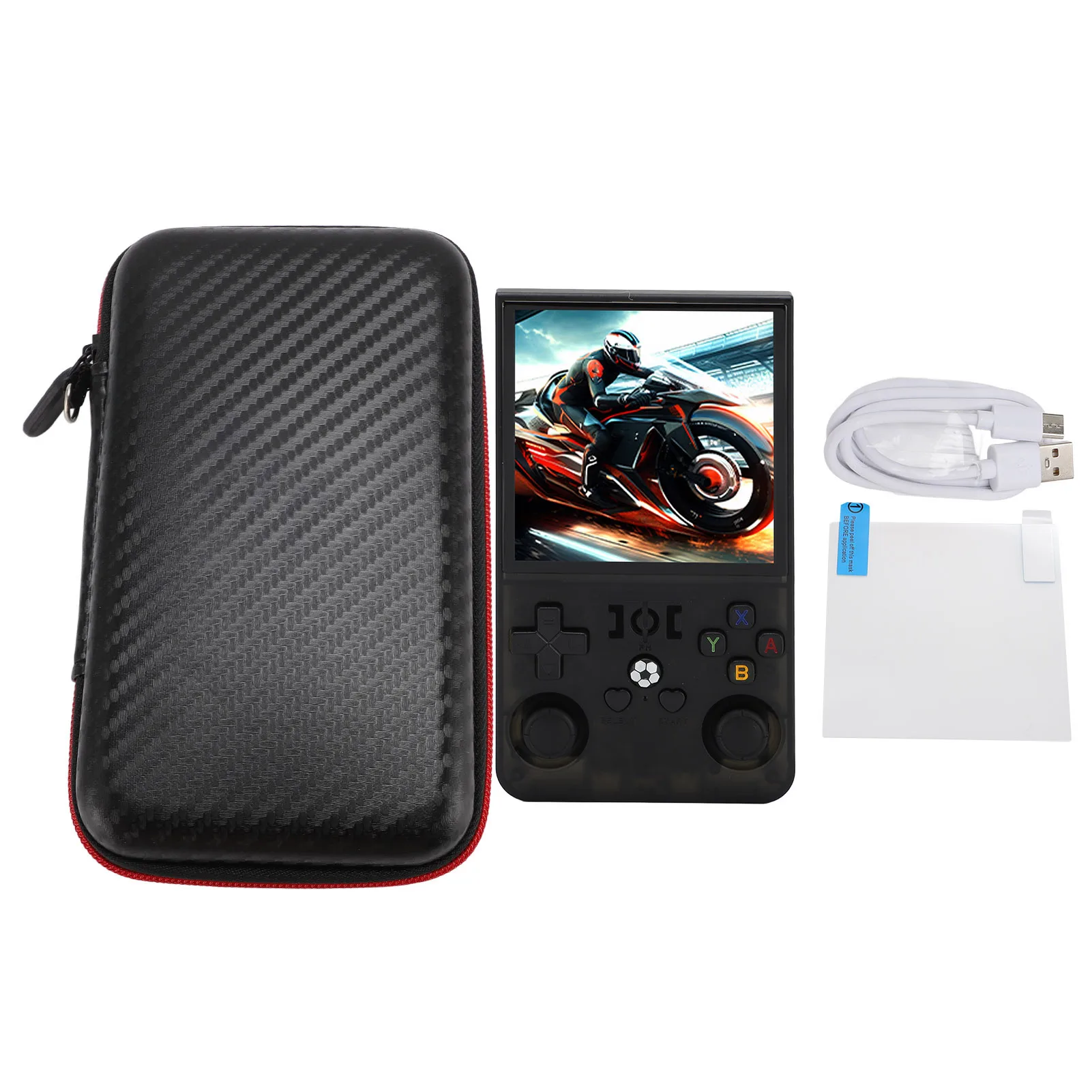 Portable Retro Gaming Console RK3326 720x720 4000MAH Handheld Game Console with Storage Case 4 Inch Screen Protector for Linux