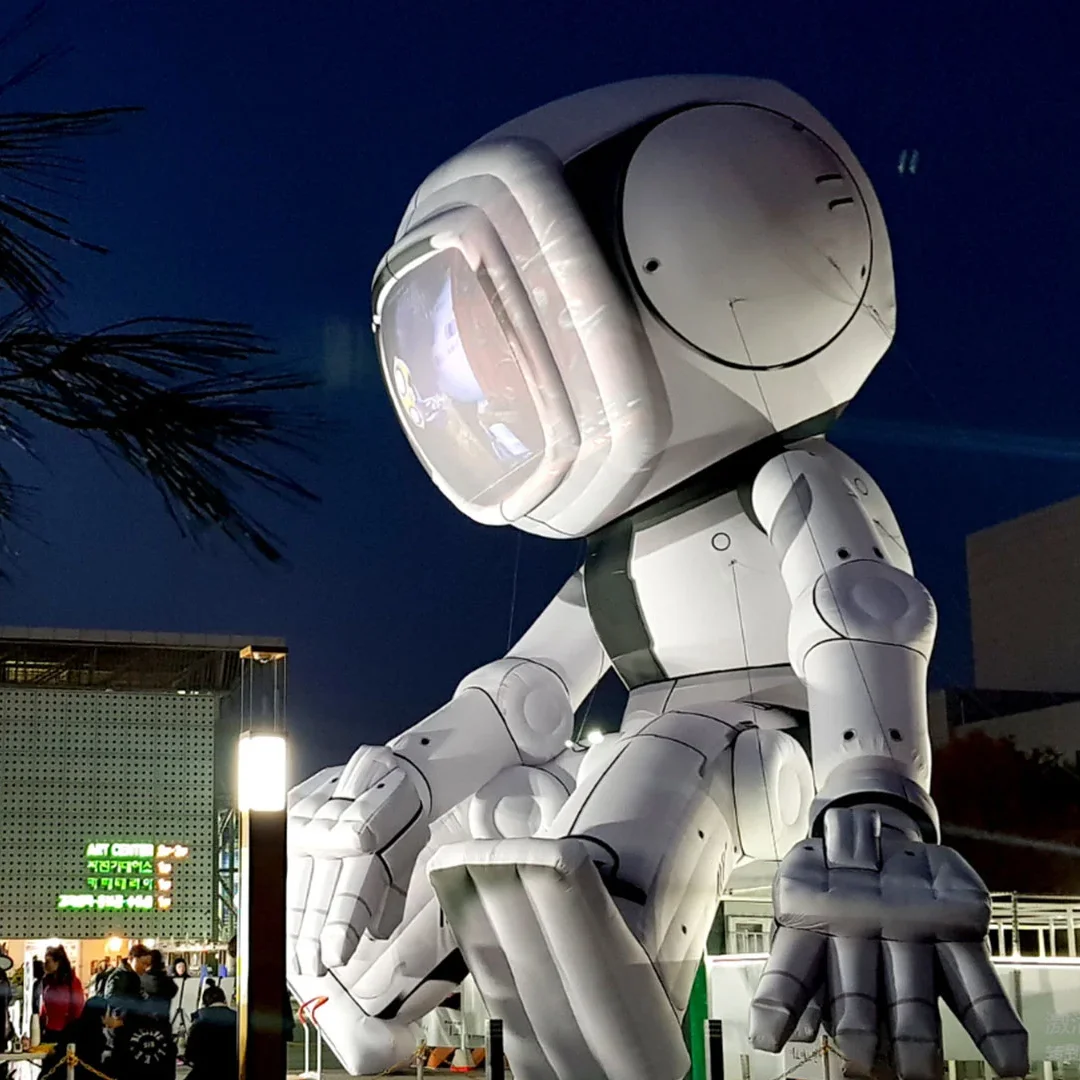 Giant Inflatable Robot Air Blow 3D Creative Cartoon Bot Character FREE LOGO Printing Outdoor Event Advertising Props for Display