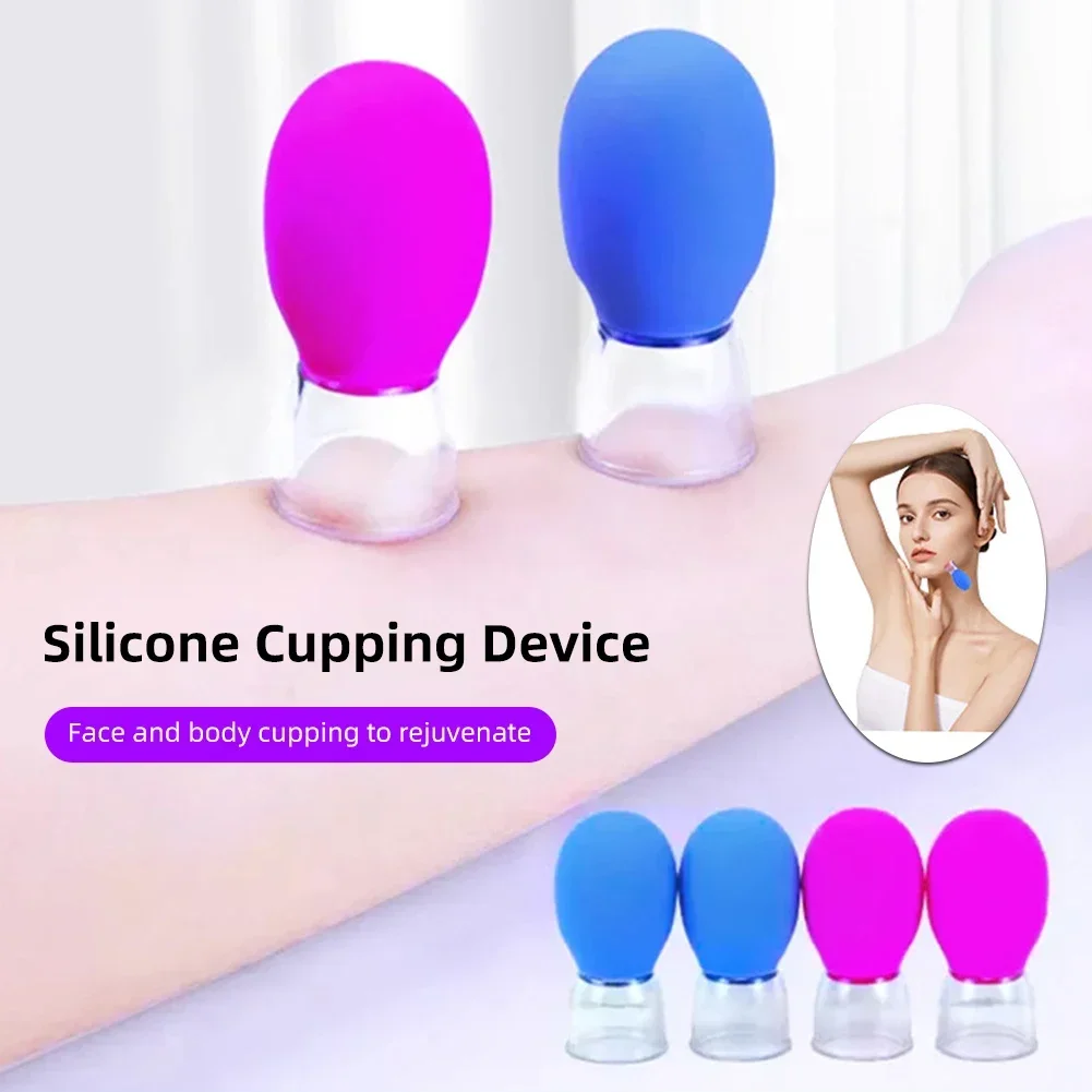 Facial Rubber Massage Cup Vacuum Face Skin Lifting Facial Cups Anti Cellulite Massager Anti-Wrinkle Facial Cupping Therapy