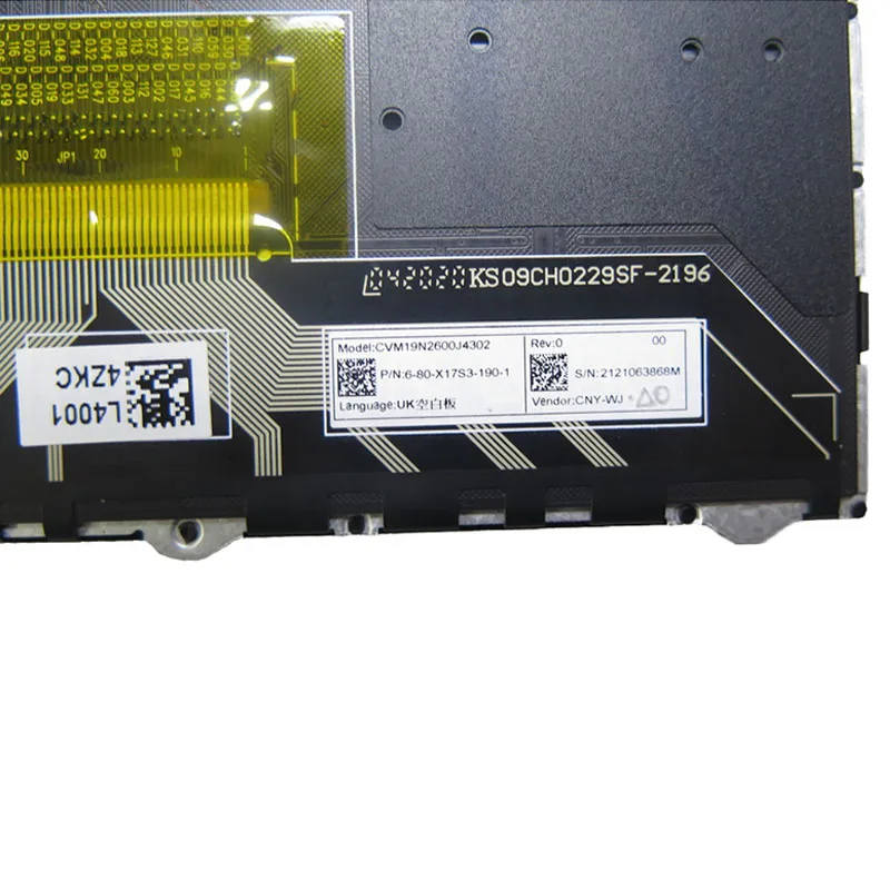 

Красочная клавиатура с подсветкой для CVM19N2600J4302 6-80-X17S3-190-1 Nordic ND с черной рамкой для ноутбука, новинка