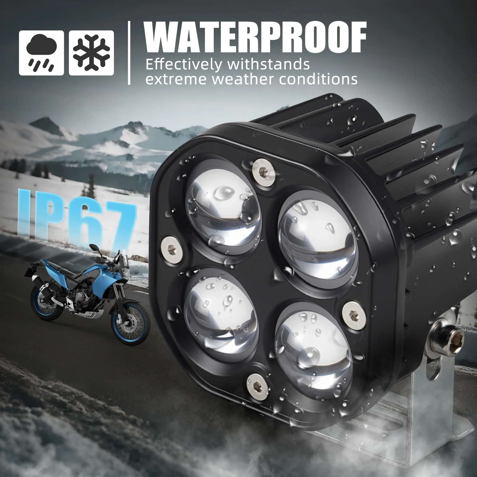 Para Yamaha Tenere700 XTZ 700 2019-2024 Kit de iluminación frontal faro LED luz de conducción TENERE 700 XTZ700 T700 World Raid 2022-24