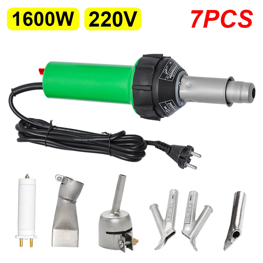 1600W 220V Plastic Welding Gun Hot Air Blower Heat Torch Welder Nozzle Rolling Plastic Welding Machine Used For PP PVC Bumper