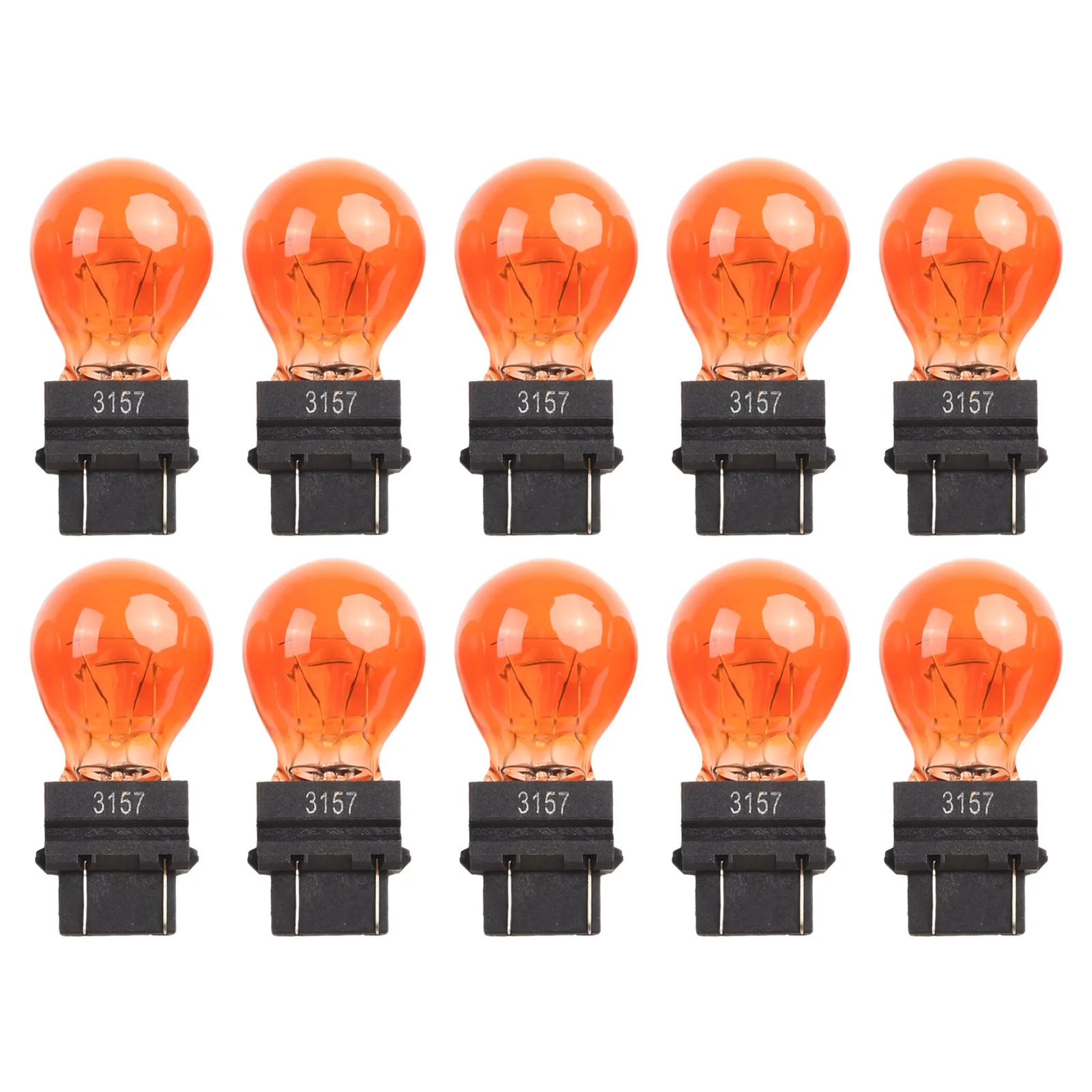 10 Pack 3157 Car Tail Signal Brake Light Bulbs Clear And Amber Tail Signal Brake Light Bulbs Car Accessories