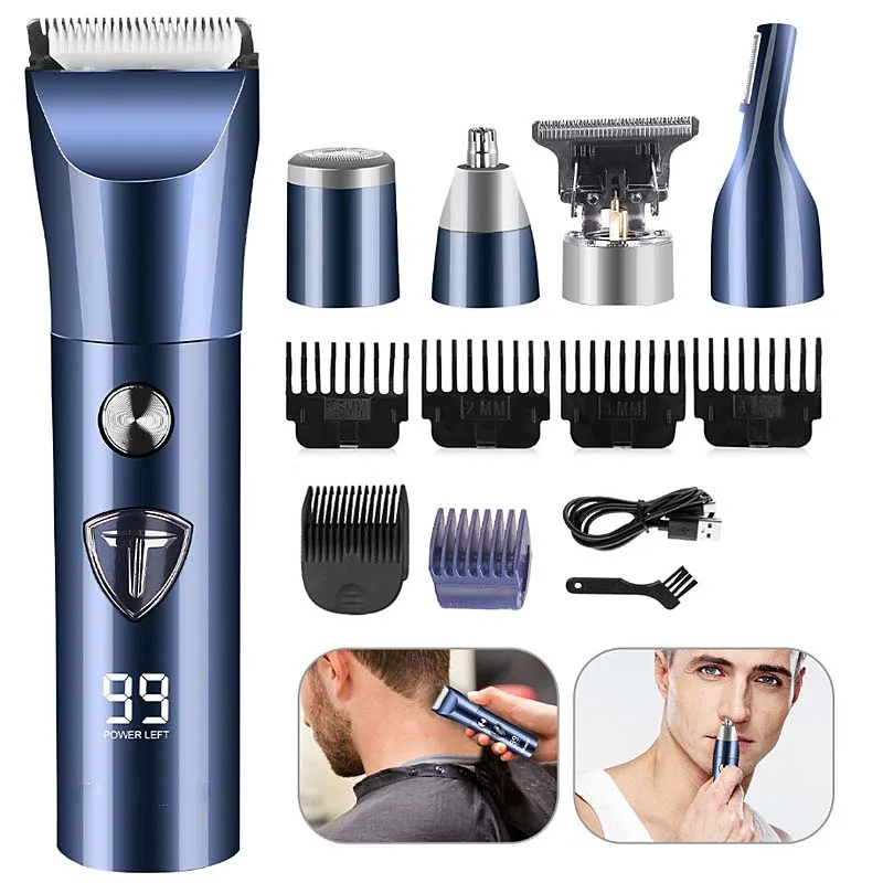 Source Factory Multi-Functional Electric Hair Trimmer Grooming Set Private USB Charging Full Body Clipper for Household Car Use