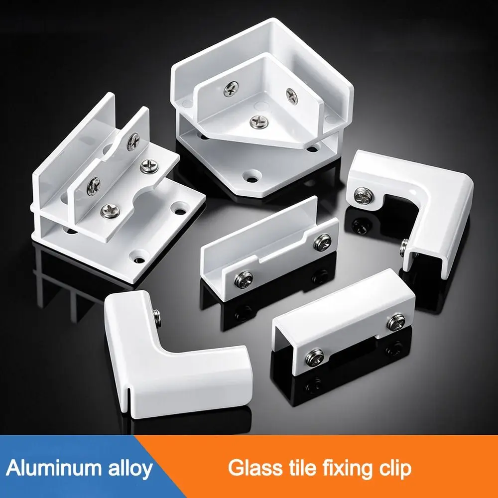 Aluminum Alloy Adjustable Support Leg Bracket White Waterproof Aluminum Corner Clamps Rust Resistant Heavy Duty