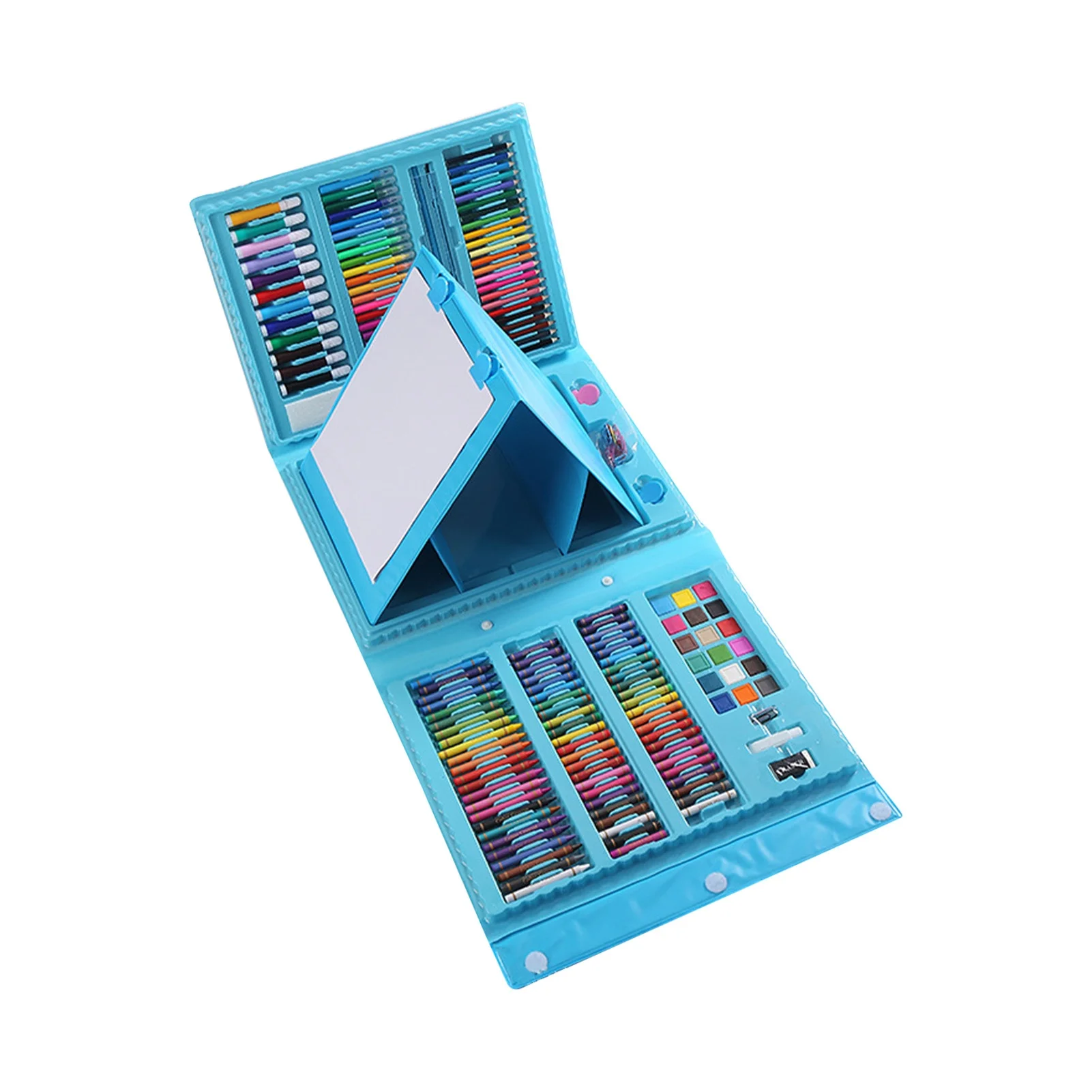 Drawing Art Kit Blue 280pcs Professional Portable Design PVC Material Interesting Educational Gifts Art Set Case