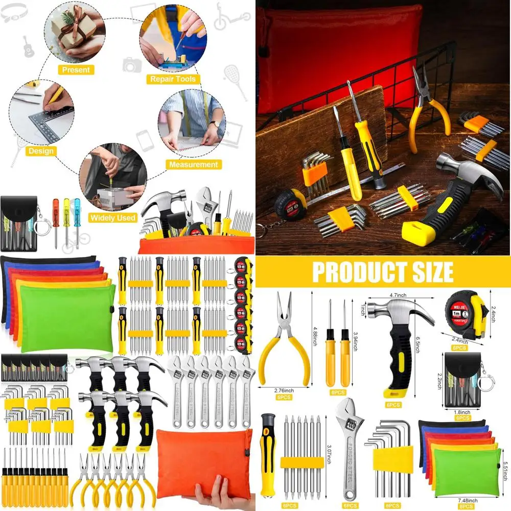 

Compact 114-Piece Mini Tool Kit with Bag & Keychain for Men's Christmas & Birthday Gifts