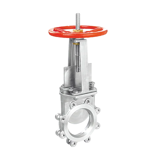 A351 CF8 CF8M Stainless Steel J92600 J92900 Pneumatic Electric Acuator Manual Hand Wheel Knife Gate Valve Wafer ANSI150LB JIS10K