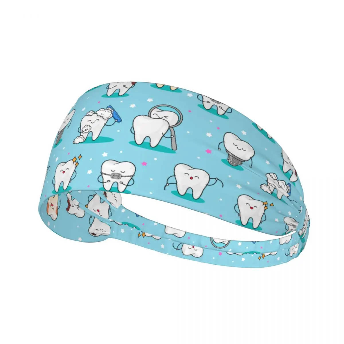 

Headbands Yoga Workout Exercise Headbands Elastic Hair Bands Teeth Dental Seamless Pattern Headband for working, workout