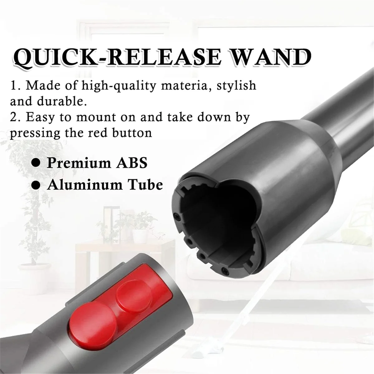 

Y02AExtension Rod for Dyson V10 Digital Slim/V12 Detect Slim Cordless Stick Vacuum Cleaner Quick Release Straight Pipe Bar-B