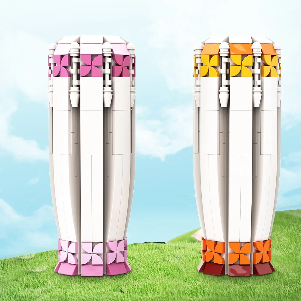 MOC Art Moderniteit Uithollen Vaas Bouwstenen Vaas voor Tulpen Zonnebloemen Rozen Vaas Model Bricks Deel Speelgoed voor Kinderen Gift