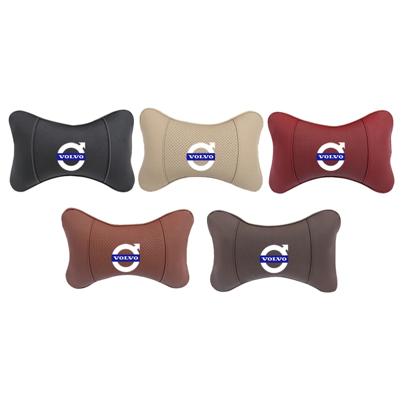 1 قطعة السيارات مسند الرأس شعار السيارة مقعد الرقبة وسادة لفولفو V60 V40 XC90 S60 C30 XC60 V50 V70 S90 XC40 S80 V90 EX30 EX90 EM90 C40 S40
