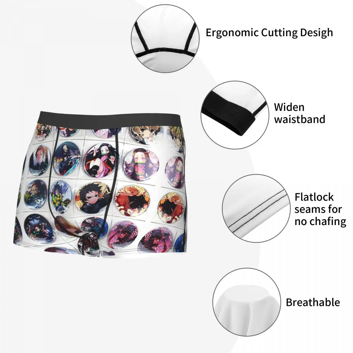 Kimetsu No Yaiba Demon Slayer slip Boxer da uomo mutande speciali altamente traspiranti pantaloncini con stampa 3D di alta qualità Idea regalo