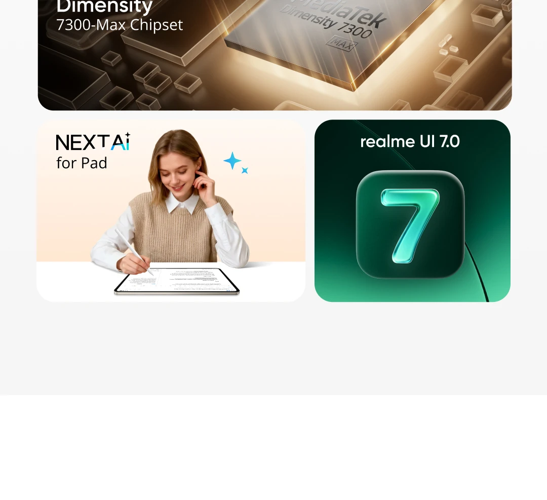 [New Launch] realme Pad 3 5G Global Version 256GB Dimensity 7300-Max 120Hz 2.8K Display 12200mAh Titan Battery 45W Charge