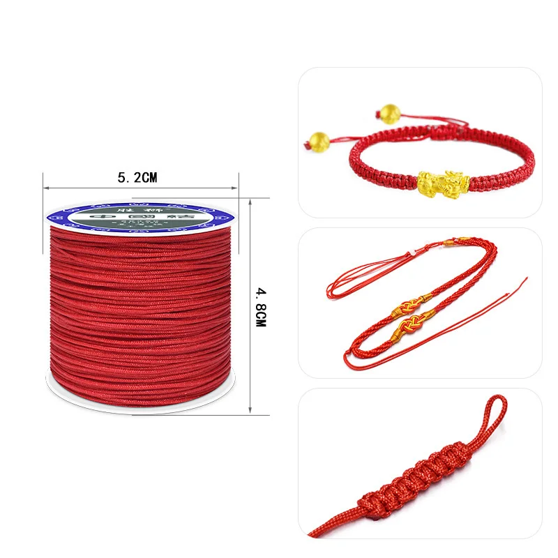 50Meters/roll 0.8mm Nylon Cord Thread Chinese Knot Macrame Cord Bracelet Braided String DIY Jewelry Making Beading String Thread