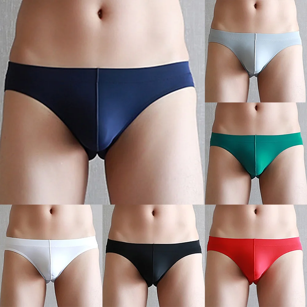 ملابس داخلية قصيرة للرجال من الحرير الجليدي سريعة الجفاف مع نسيج مسامي وحقيبة محدبة على شكل حرف U تقدم ملابس داعمة #6