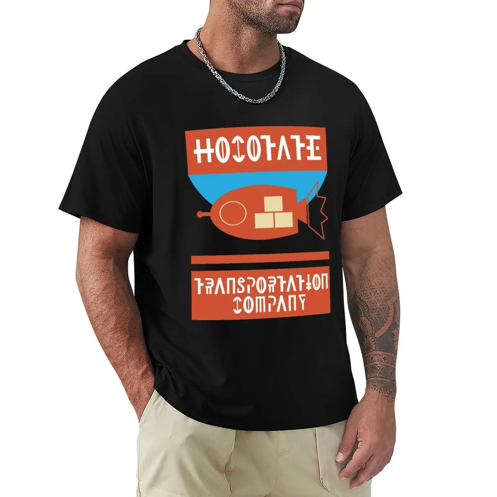 Hocotate Freight T-Shirt Basic Short Sleeve Cotton Blend T-Shirt