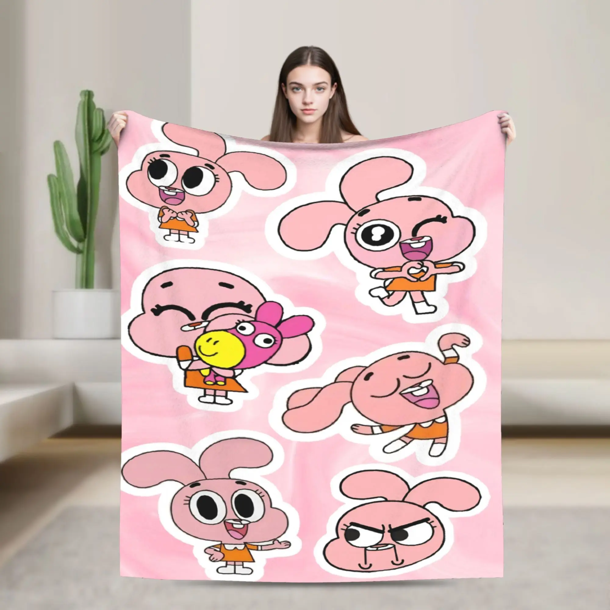 Anaise Blankets Fleece Decoration Amazings Gumballs  Multifunction Super Warm Throw Blanket for Home Bedroom Plush Thin Quilt
