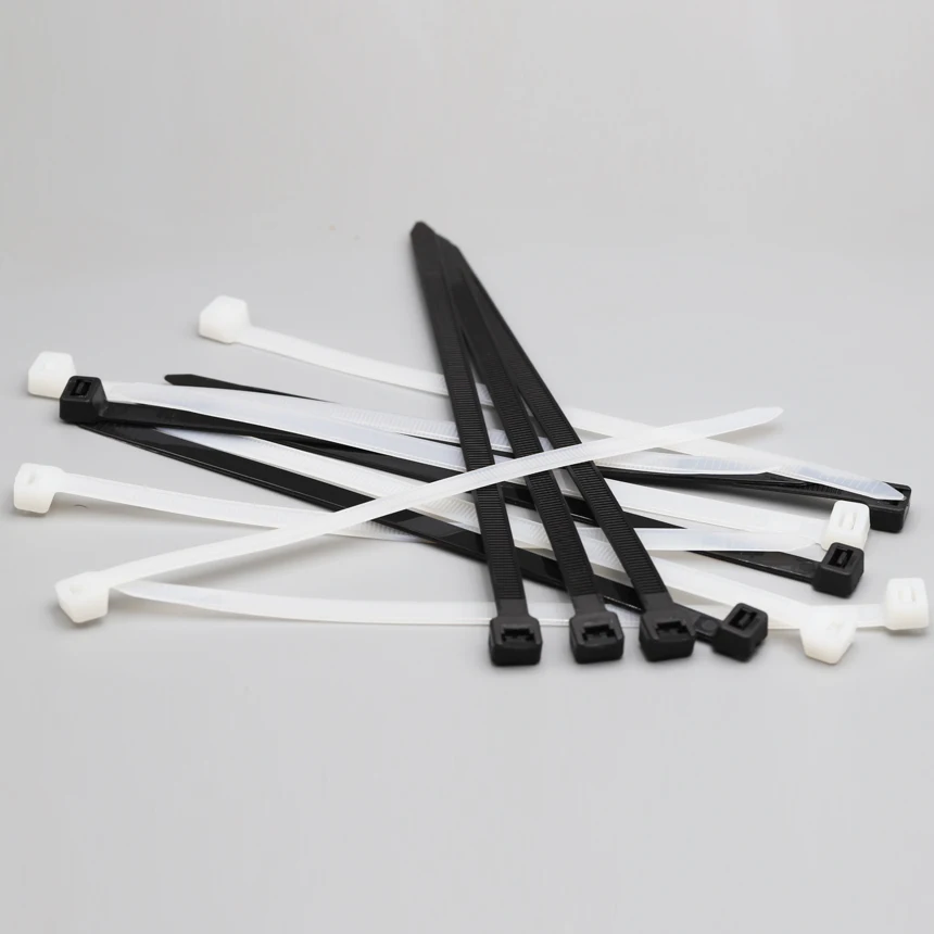 12*300/400/540/650/750/780mm 12mm Width Black White Self-Locking Nylon Plastic Ring Strap Wrap Ziptie Fasten Zip Ties Cable Tie