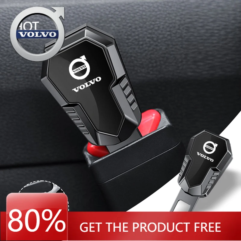 

Emblems 2026 New For Volvo Car Seat Belt Clip Extension Plug Safety Seat Lock Buckle For Volvo XC60 V50 V40 XC90 S60 S40 S80l V9