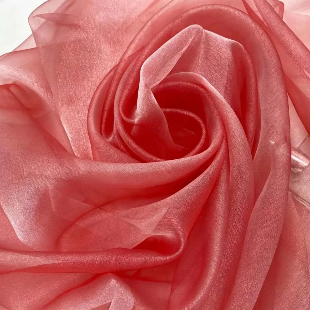 150X100cm Organza Fabric Two-color Gradient Soft Yarn Laser Fabric Blue Green Magic Mercerized Yarn DIY Fabric Wedding Dress