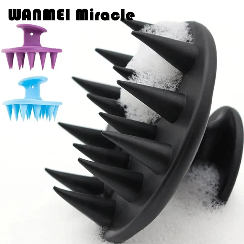 1個入りヘアブラシ頭皮マッサージ器、育毛用、カビ防止シリコン製頭皮マッサージシャンプーブラシ、頭皮スクラバー、角質除去ツール 1