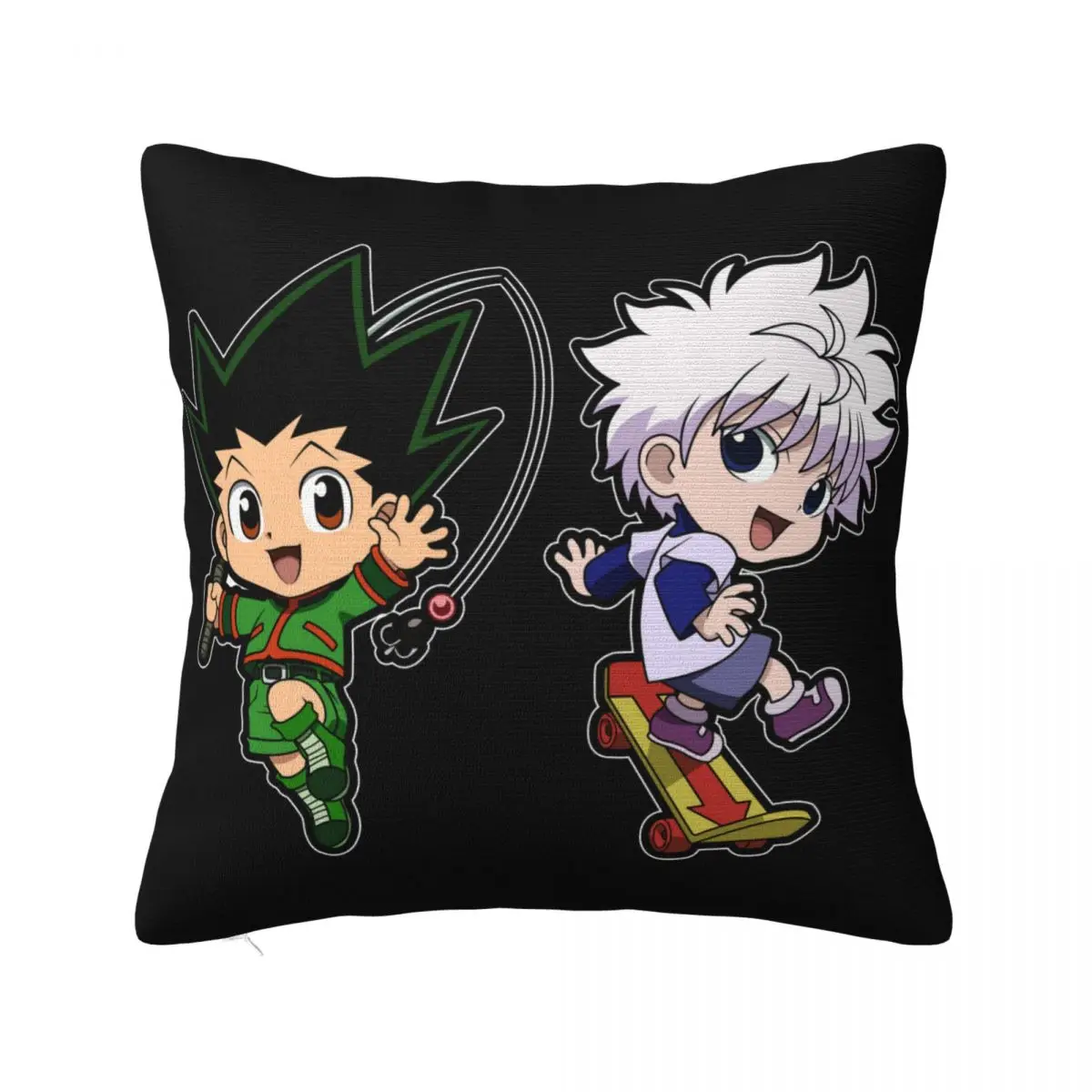 Male Hunter X Hunter Gon Killua Chibi Rock And Roll 100 Tees Harajuku Better Pillow Case