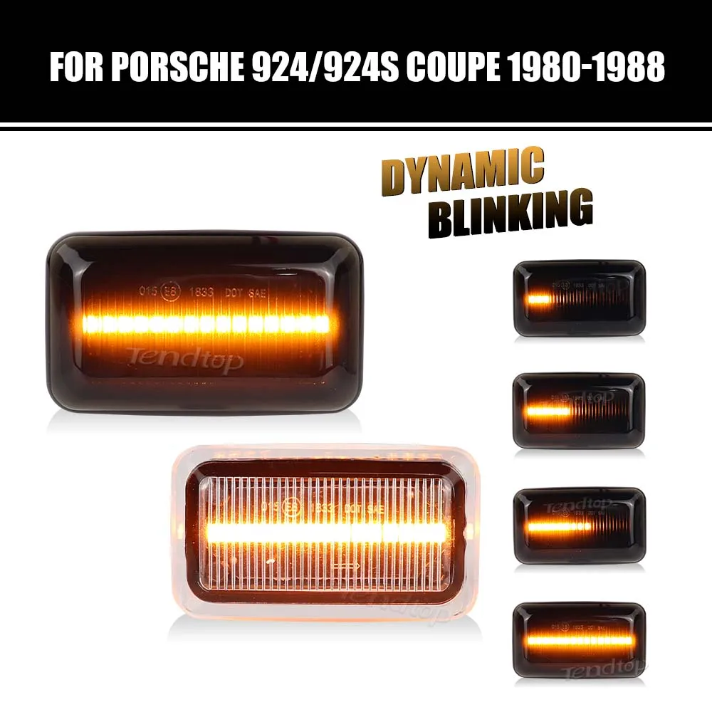 2pcs Dynamic LED Turn Signal Light Indicator Side Marker Lamp For VW Golf Mk1 Mk2 Scirocco Jetta Passat Polo Caddy Corrado