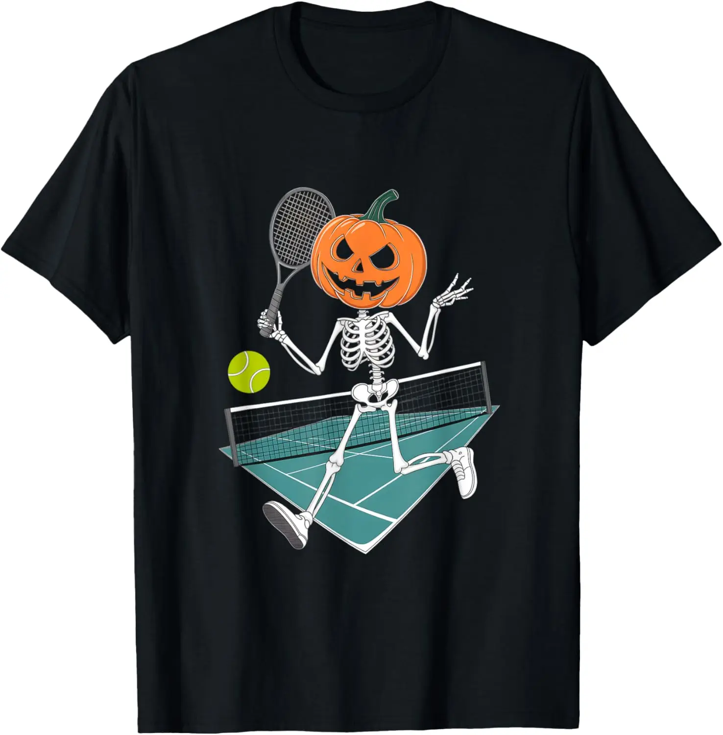 Tennis Pumpkin Jack O LanternT-shirt divertente di Halloween