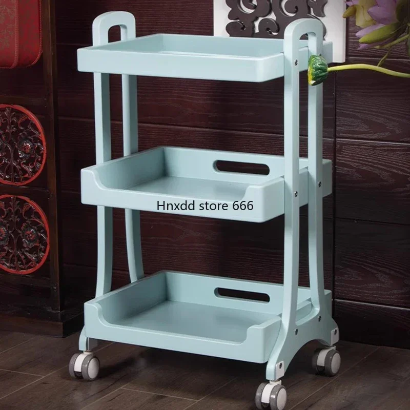 Portable Acrylic Salon Trolley Aesthetics Rolling Spa Organizer Cart With Wheels Toolbox Carrito Auxiliar Salon Furniture