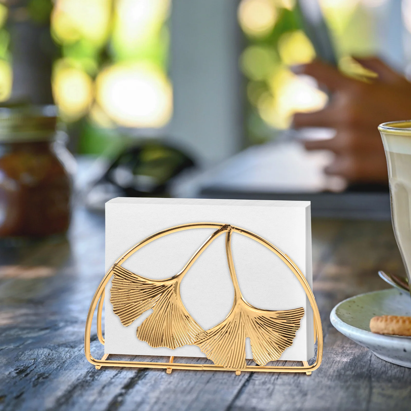 

Iron Paper Towel Holder Cast Metal Napkin Organizer Home Bathroom Guest Storage Vertical Leaf Design Tissue Dispenser