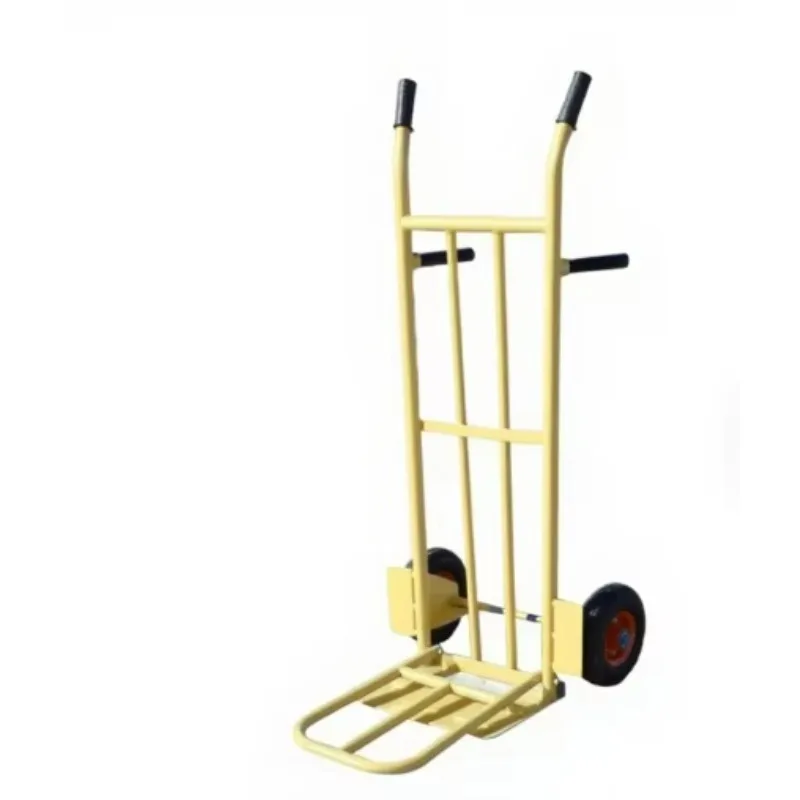 تحميل 350 كجم عربة بعجلتين لتحريك الأثاث الثقيل عربة مستودع معدنية عربة يد متينة مريحة قابلة للطي