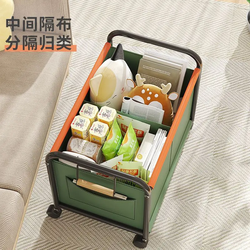 Large Multi-Functional Toy Storage Cart - Rolling Organizer Basket for Bedroom and Living Room