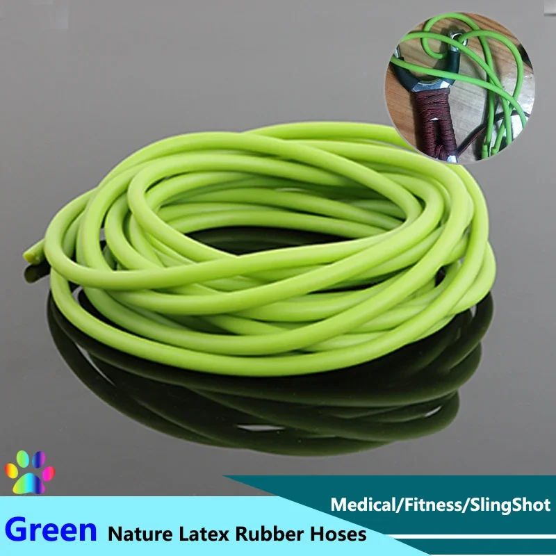 

1~10m Green Nature Latex Rubber Hose High Resilient Surgical Medical Tube Speargun Band Slingshot Catapult Tube Tension Belt