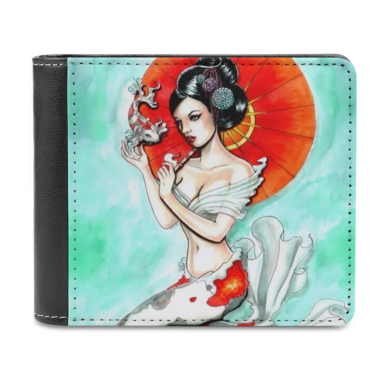 レトロ 3d ロボットシネマソフト男性財布新しい財布クレジットカードホルダー男性財布男性財布シネマ 3d アナグリフレッドシアン