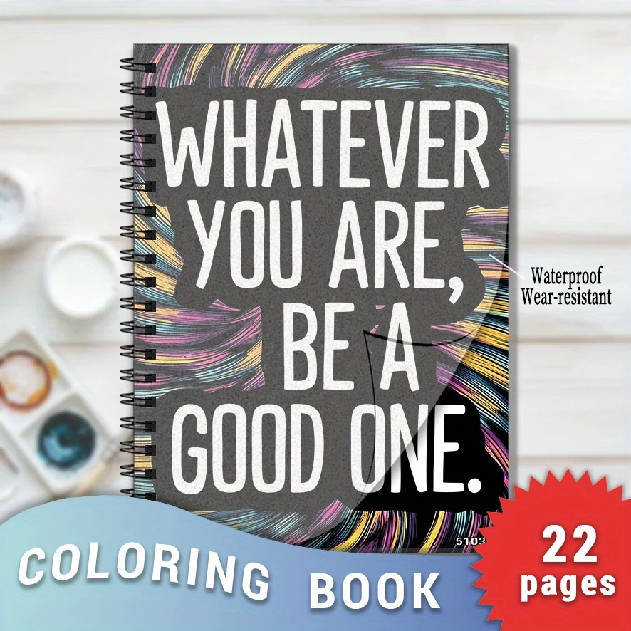 Adult Quotes Coloring Book - 8.3 x 11.2 inches 22 pages Coloring Book - Helps relieve stress and emotions, positive thinking