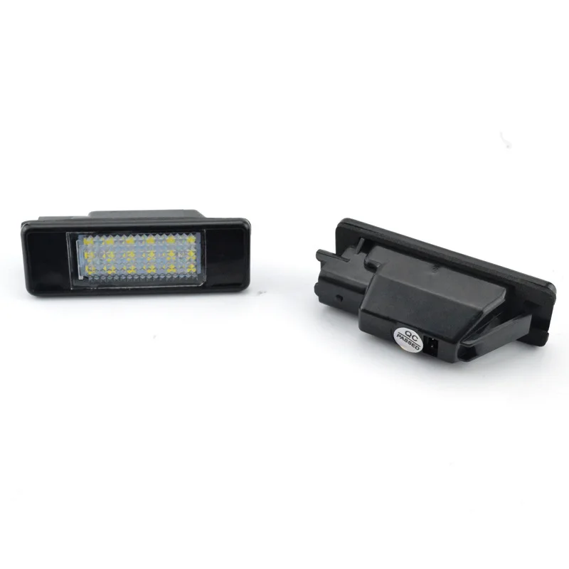 2Pcs Canbus Car Rear LED License Plate Light White For Peugeot 106 207 307 308 For Citroen C3 C4 C5 C6 C8 License Number lamp