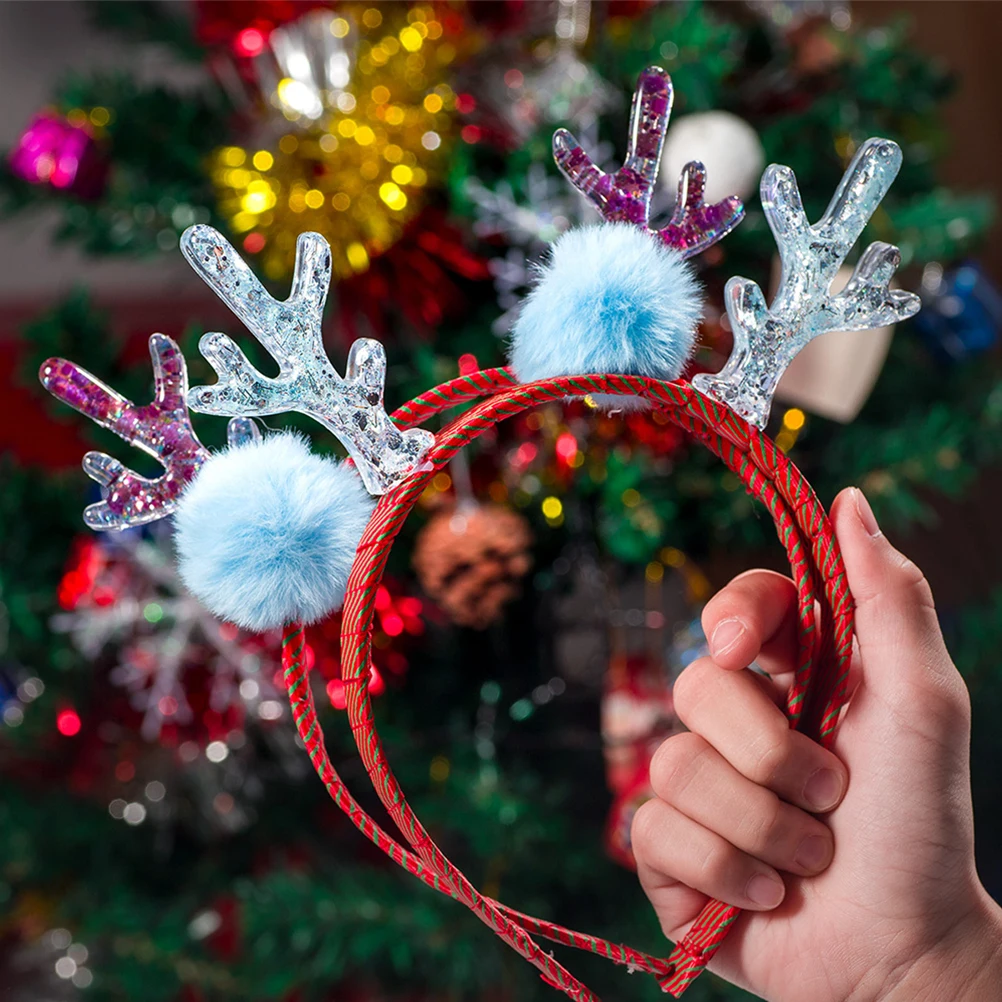 

3Pcs Silicone Antler Molds for DIY Headband Ornaments Easy Demold Reusable Jewelry Making Craft Mold with Glitter Powder Dried