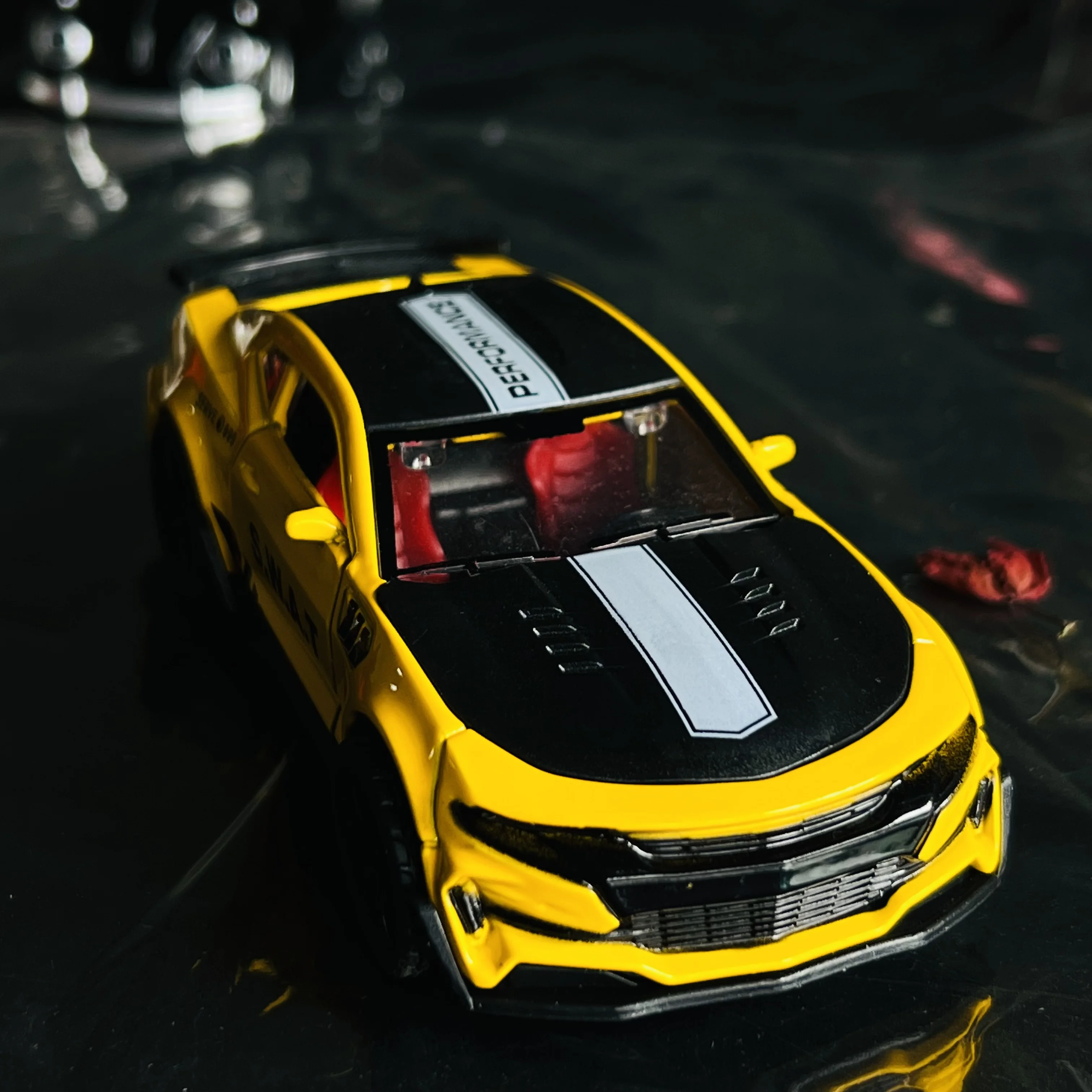 سيارة رياضية محاكاة مصنوعة من خليط معدني، نموذج سيارة، فتحة باب، سيارة لعبة للأطفال، تزيين كعكة الأولاد