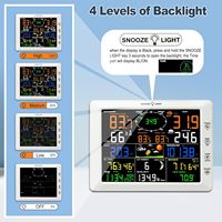 7-in-1 WiFi Weather Station Color Display Temperature Humidity Meter Wind Speed/Direction Display with Wireless Outdoor Sensor