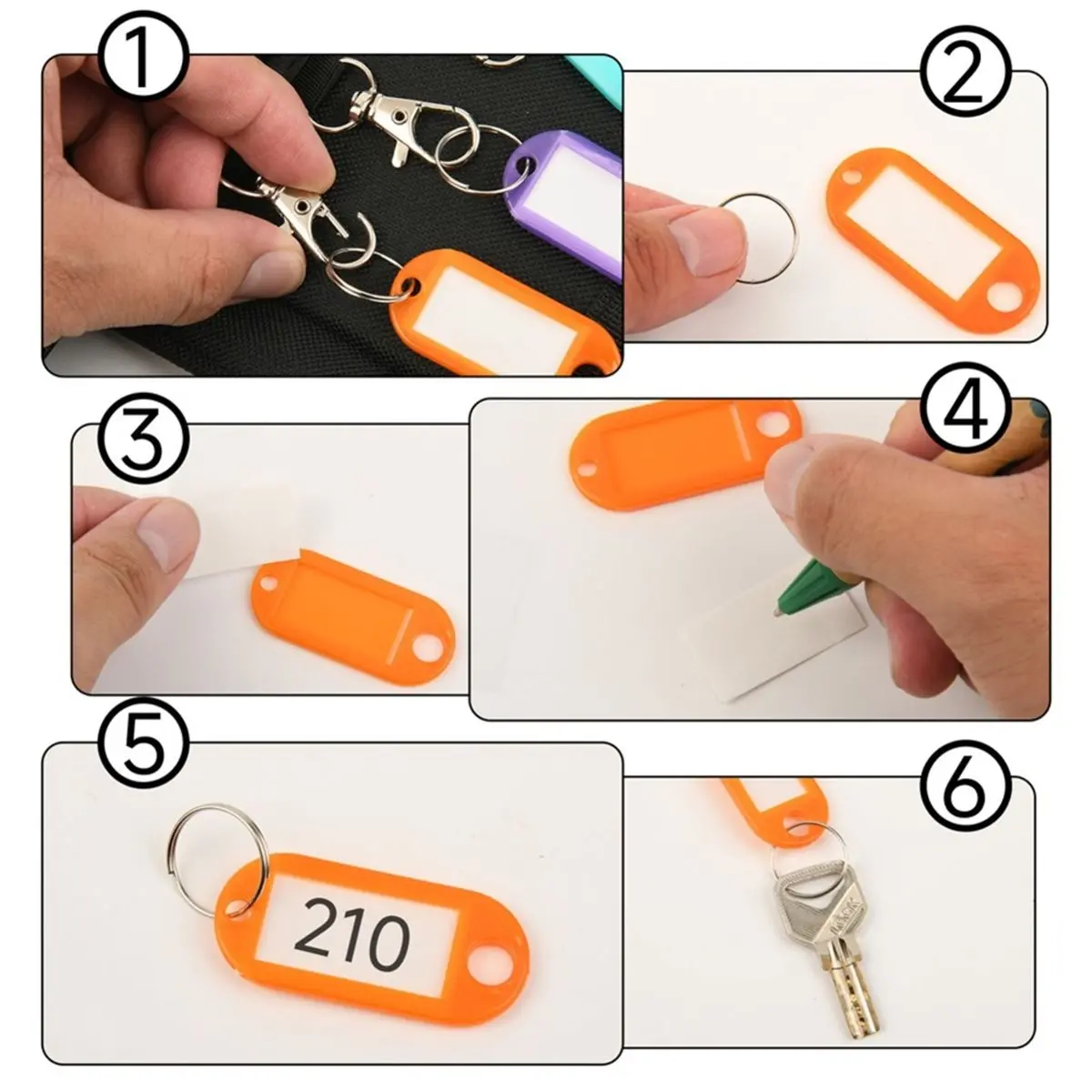 Home Tool Zippered Key Case Organizer Waterproof Key Binder with 24 Hooks and Tags Portable Key Storage Book