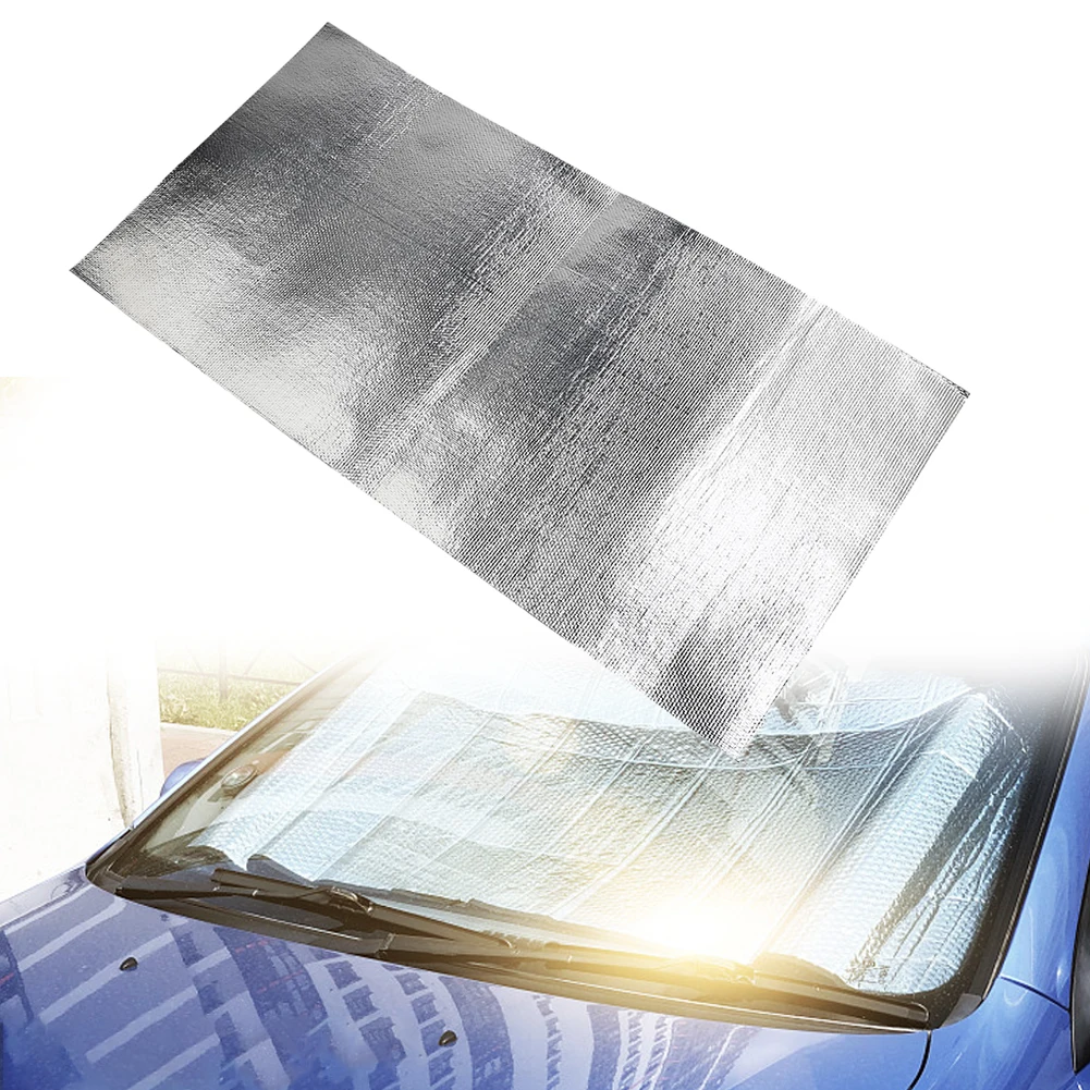 25*50cm Car Heat Protect Film Insulation Mat Self Adhesive Aluminum Foil Paper Deadening Noise Insulation Mats