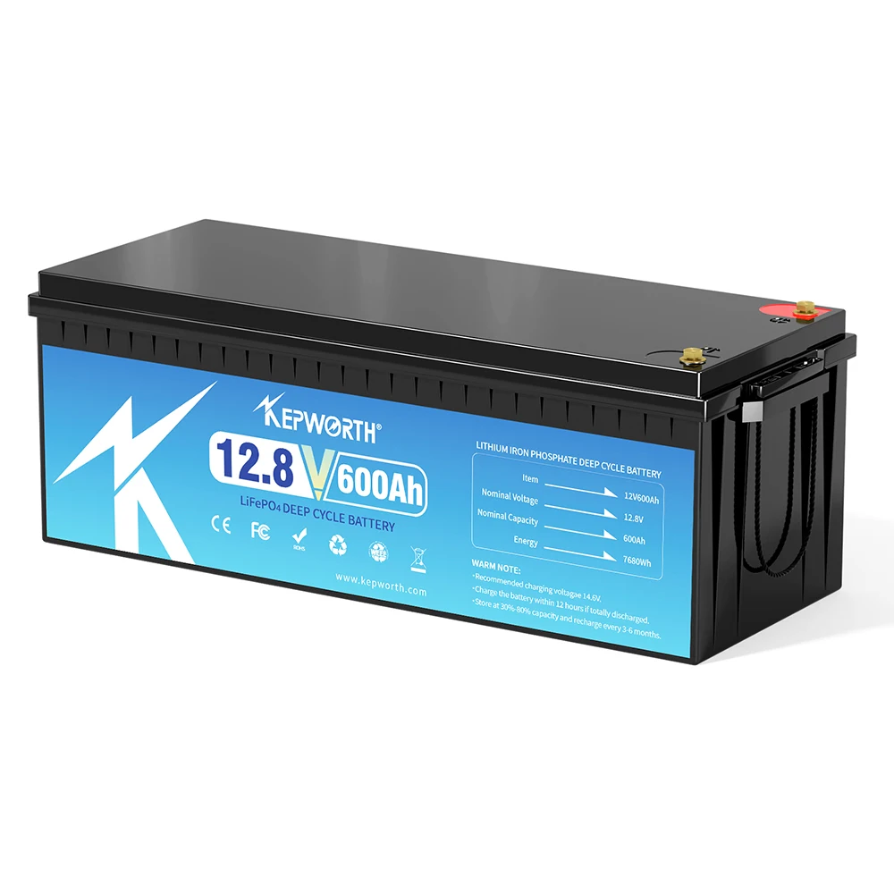 

US Stock 12.8V 600Ah LiFePO4 Battery Rechargeable Lithium Batteries with BMS for RV Solar Off-grid Applications 12.8v 600Ah