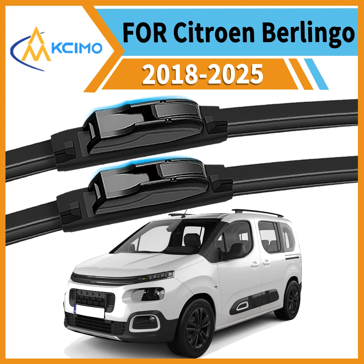 

Ultimate 2 Front Wiper Blades for Citroen Berlingo K9/EK9 2018-2025 Ensures Clear Vision & Safe Driving in Rain Snow or Sun