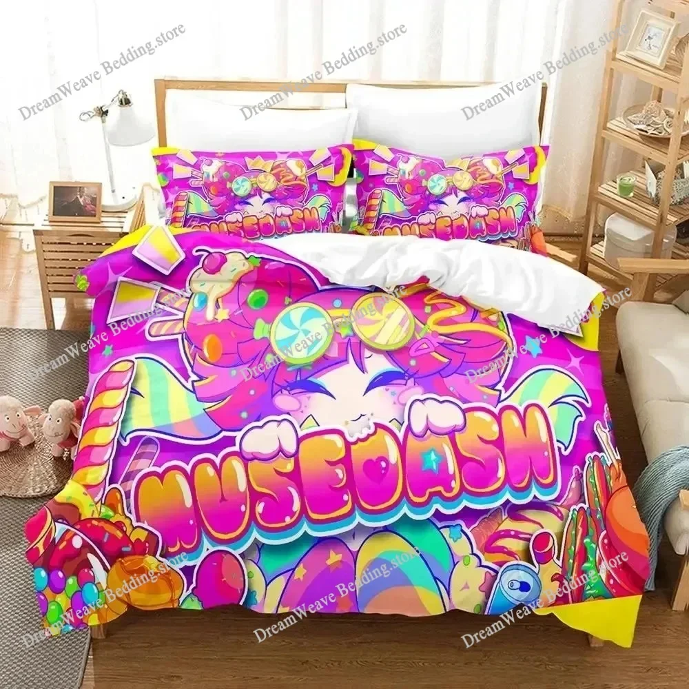 

Anime Muse Dash Game Bedding Set Duvet Cover Bed Set Quilt Cover Pillowcase Comforter King Queen Size Boys Adult Bedding Set