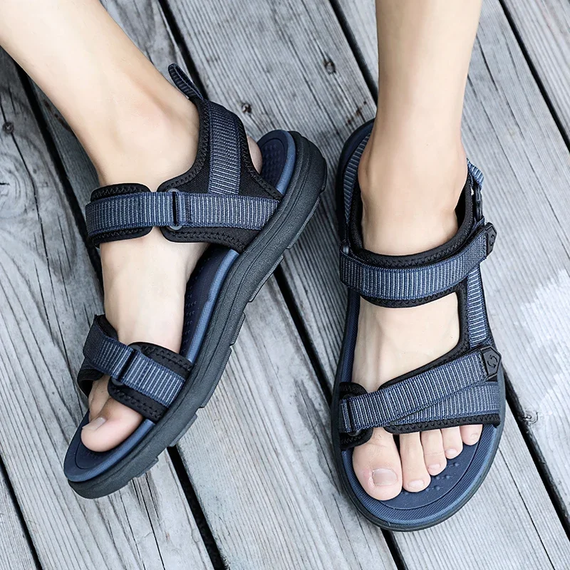 Bequeme Herren-Sandalen, Sommer, leicht, lässig, Outdoor, Strand, Urlaub, Hausschuhe, modische, atmungsaktive Schuhe, Größe 40–45 – Detail 20